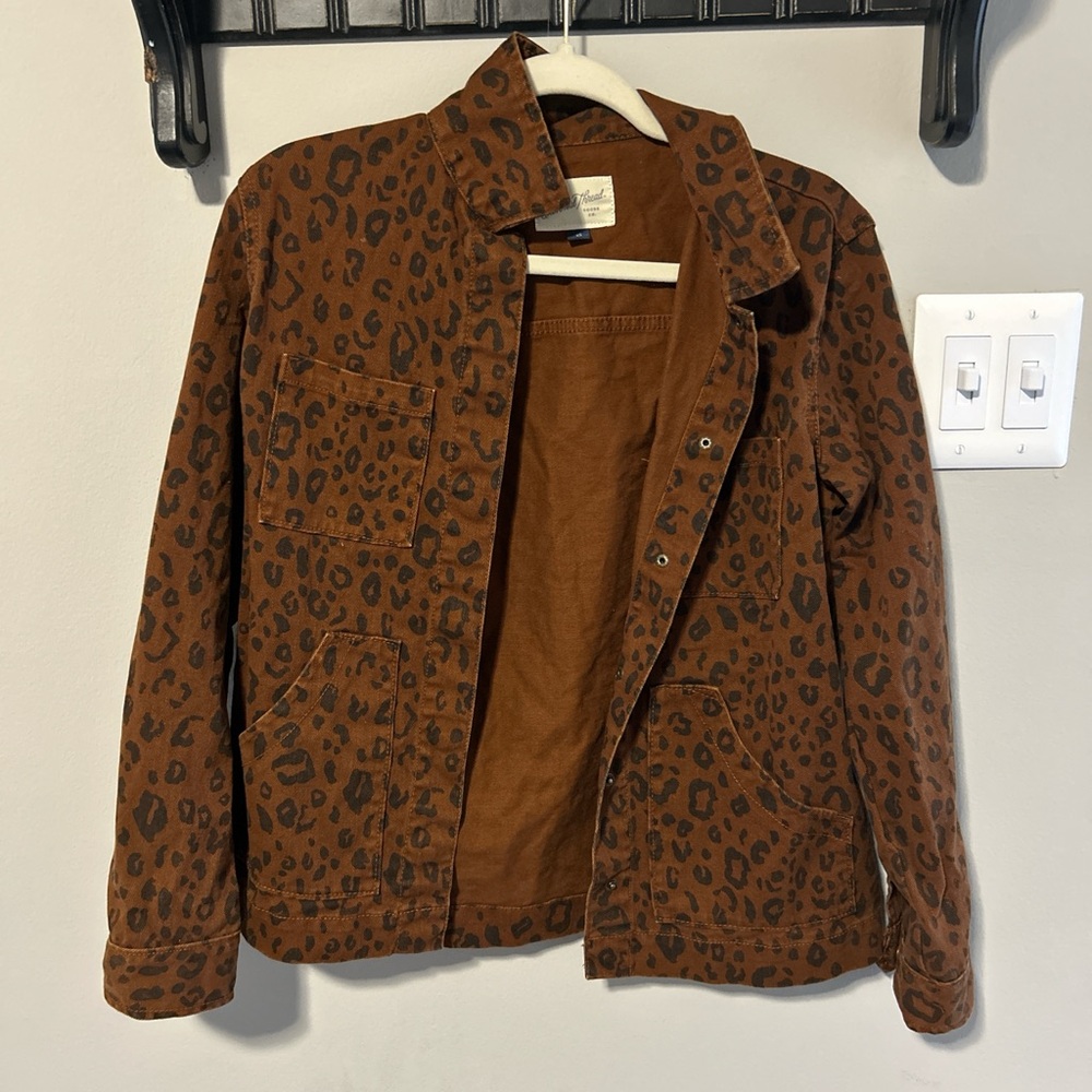 Leopard Print Brown Jacket